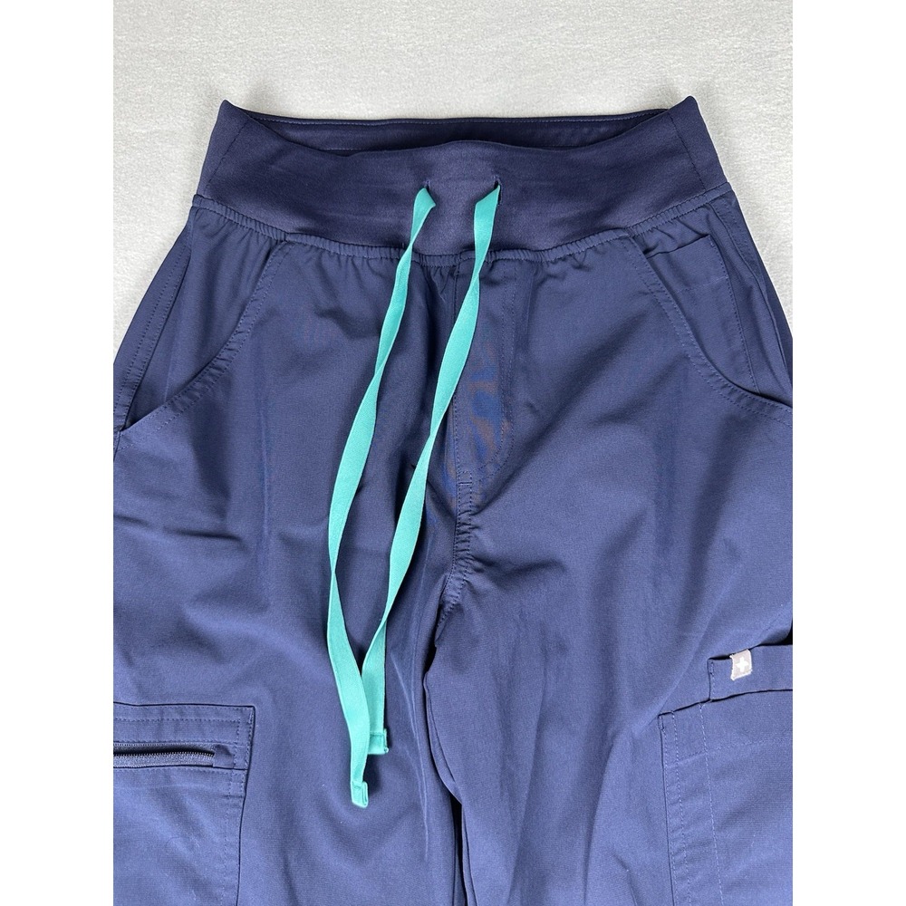 FIGS Women Scrub Pants XXS Tall Navy Blue Yola Skinny Technical Collection